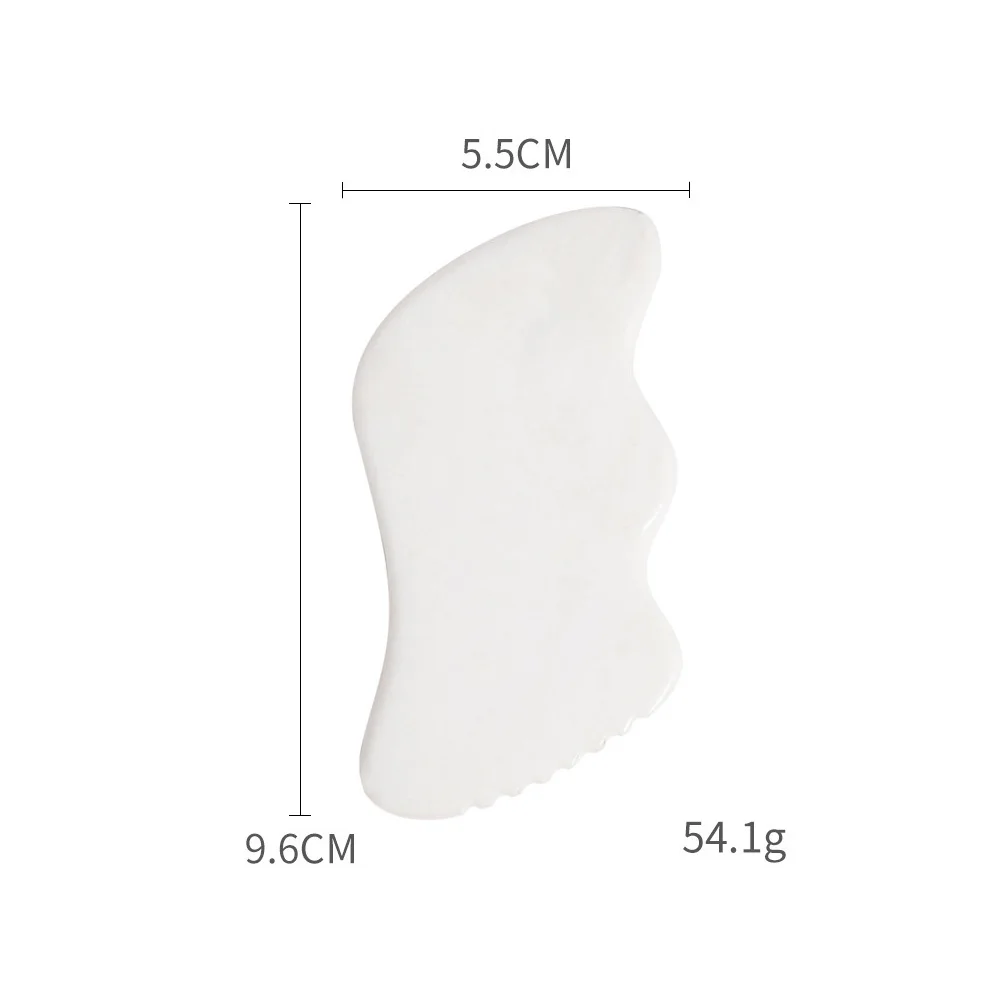 1 pz bordo per massaggio in pietra di giada piastra raschiante liscia per viso collo spalla schiena gamba piede strumento Gua Sha sollievo muscolare portatile