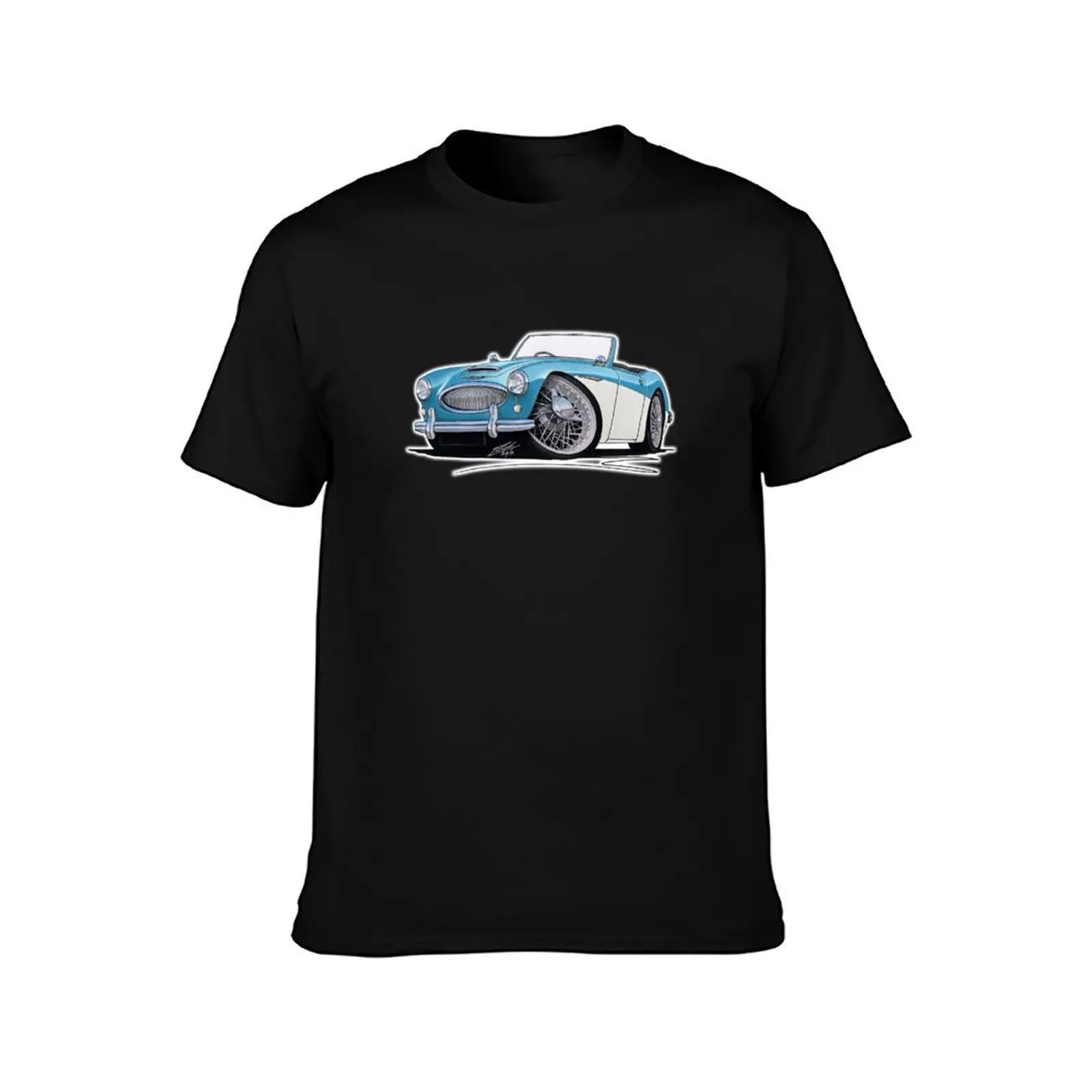 Austin-Healey 3000 Blue/White T-Shirt Fitness Quick Dry Short Sleeve Top