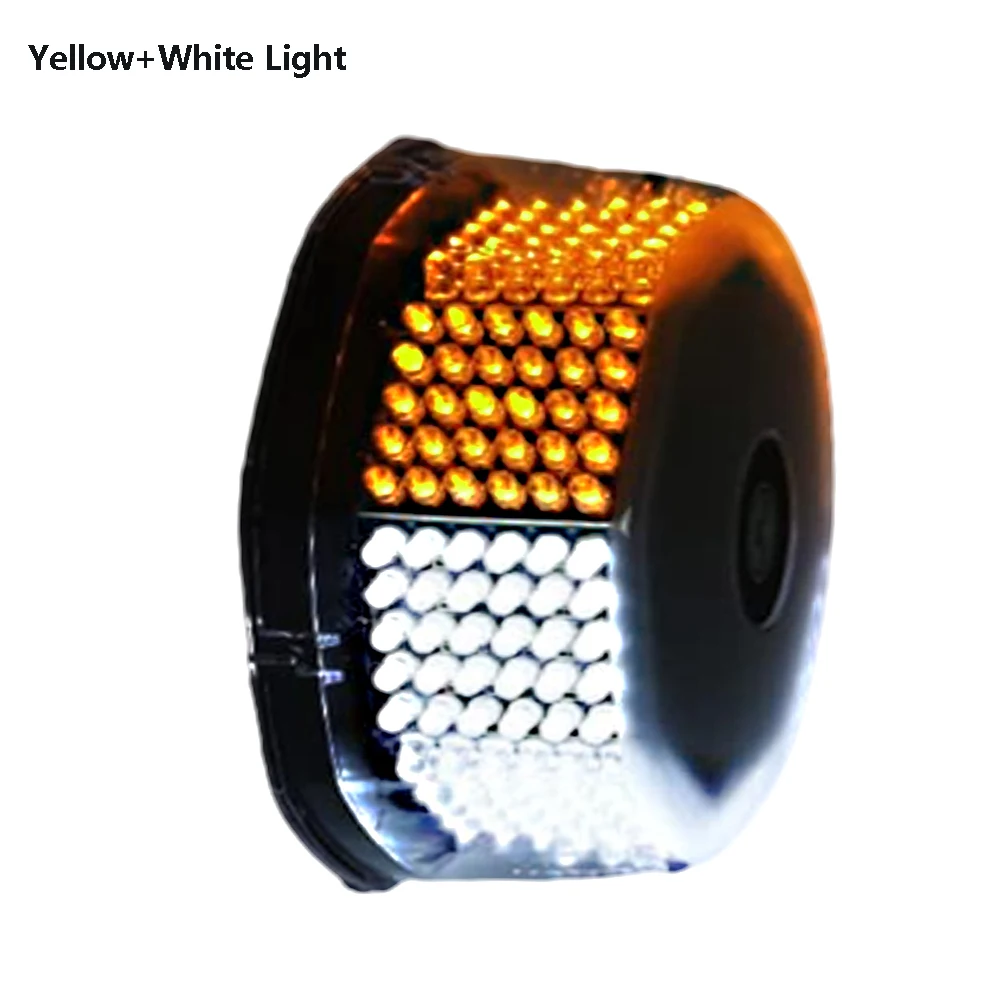 LED Strobe Warning Light with Cigarette Lighter  Yellow, White + Yellow PC and Aluminium suitable for various 12V  cars