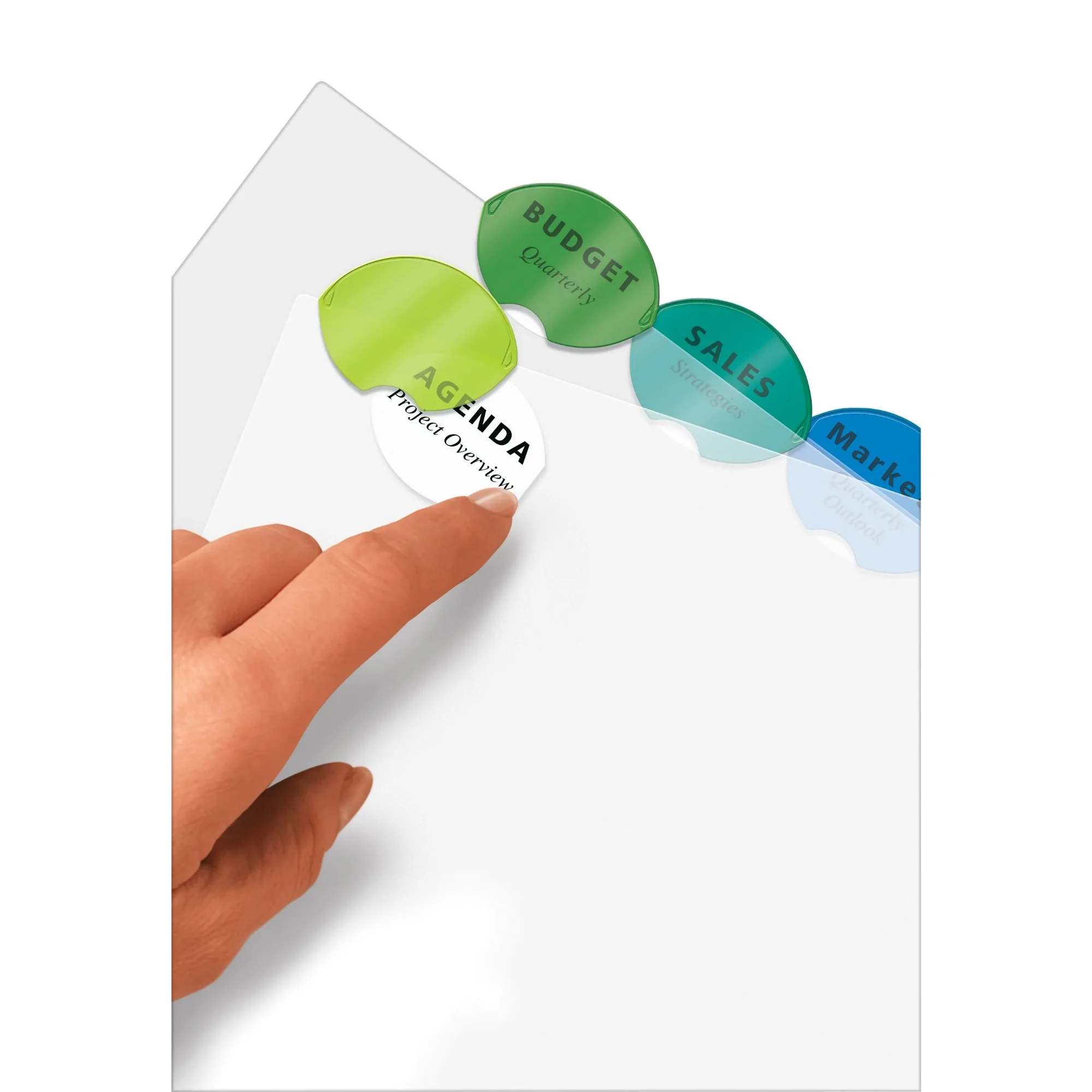 (2팩) 삽입형 분리기, 스타일 엣지, 8탭, 플라스틱, 인쇄 가능한 삽입물, 다색 탭, 1세트