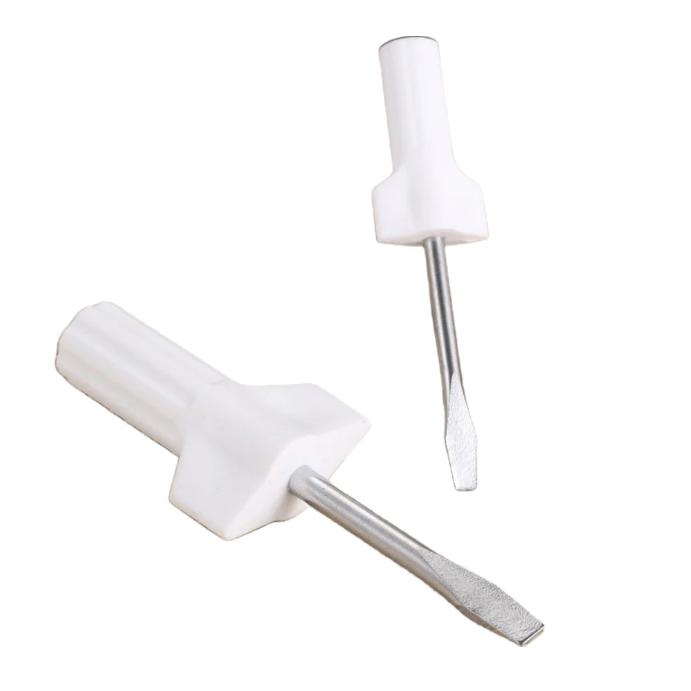 Sewing Machine Screwdriver Adjustable 2 Pcs Flathead For Singer Plastic+metal Repairing Tool White Accessories