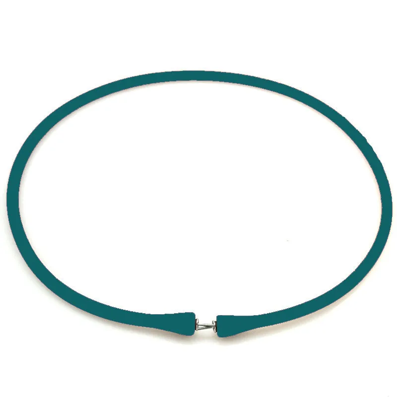 Wholesale Peacock Green Rubber Silicone Band for DIY Custom Necklace