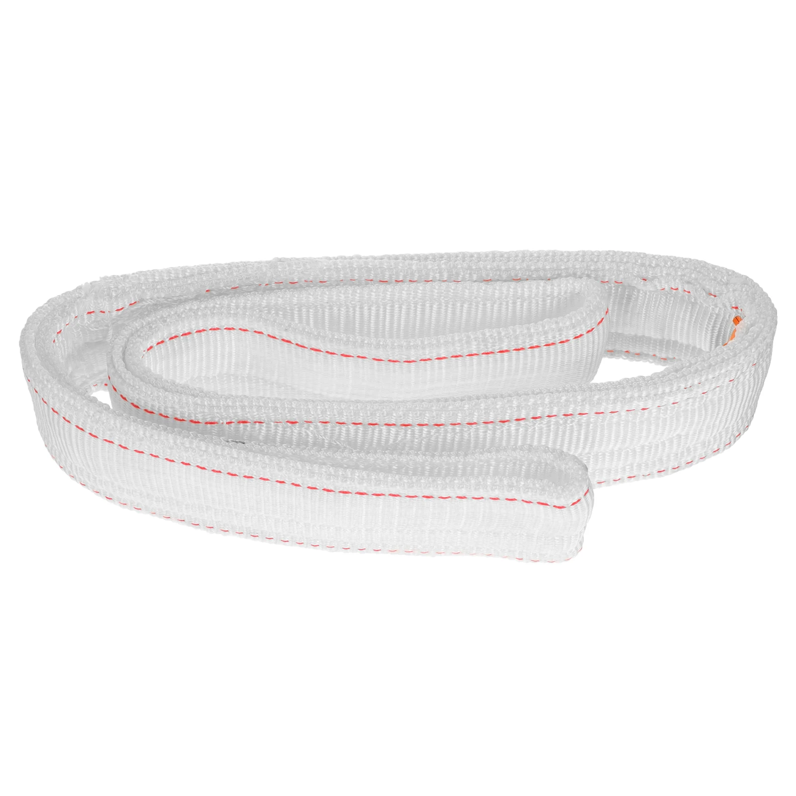 

White Flat Lifting Strap 2 Ton 1 Meter Heavy Duty Tow Belt Cargo Sling Towing Rigging Winch Accessories Straps For