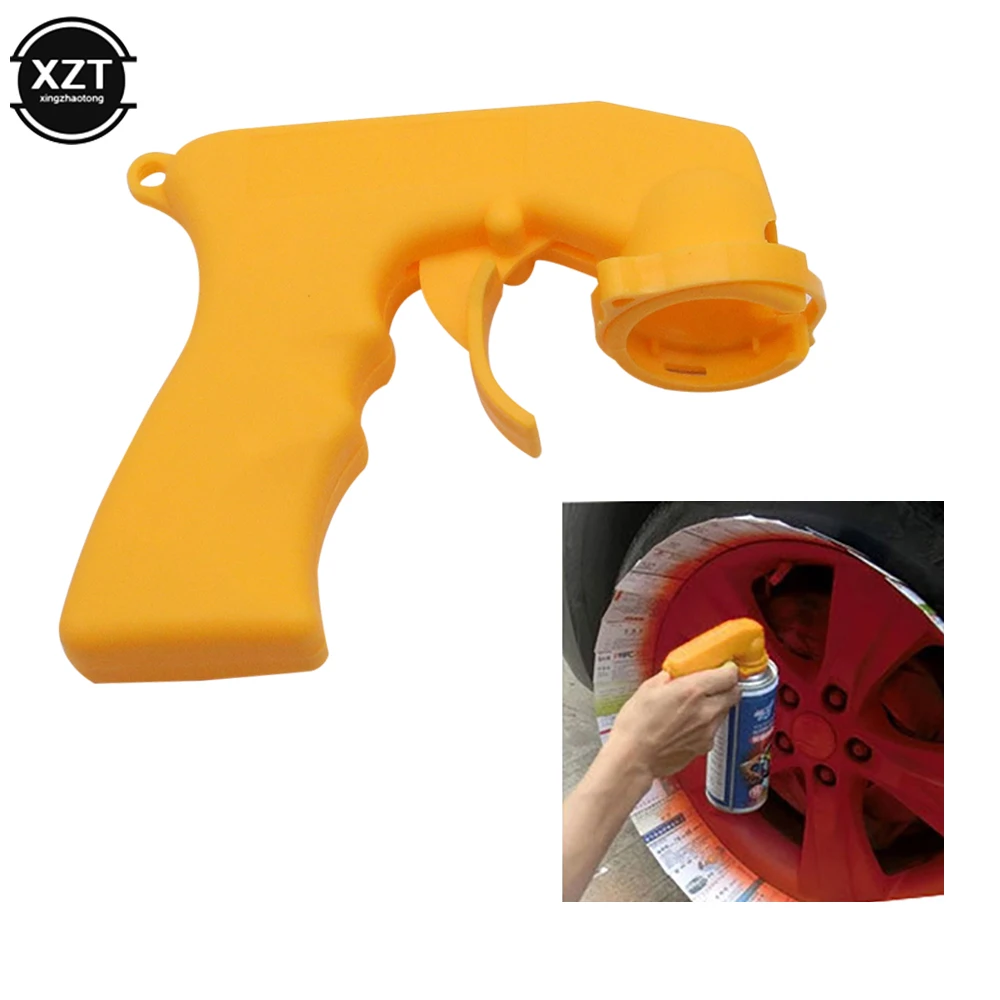 Spray Adaptor Paint Care Aerosol Spray Gun Handle with Full Grip Trigger Locking Collar Maintenance Repair Tool Car Accessories