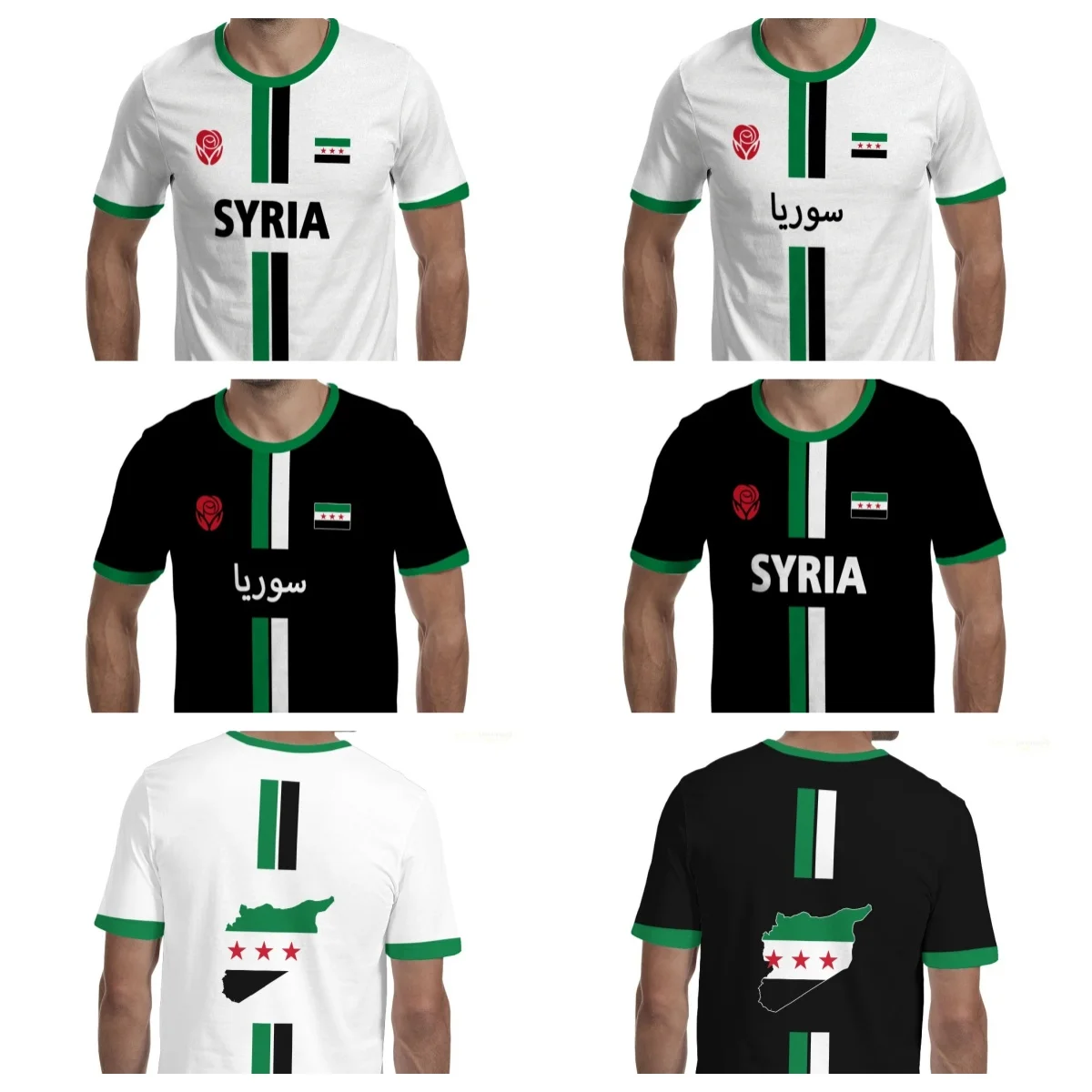 

New Syria Football Jersey Men's Sports T-shirts Syrian Flag Street Oversized Tops Unisex Casual Graphic T-shirts Mens Gifts