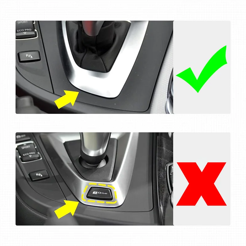 Carbon Fiber Style Center Console Shift Head Base Panel Plastic for BMW 1 2 3 4 Series F20 F21 F22 F23 F30 F31 F32 F33 F36 view 3