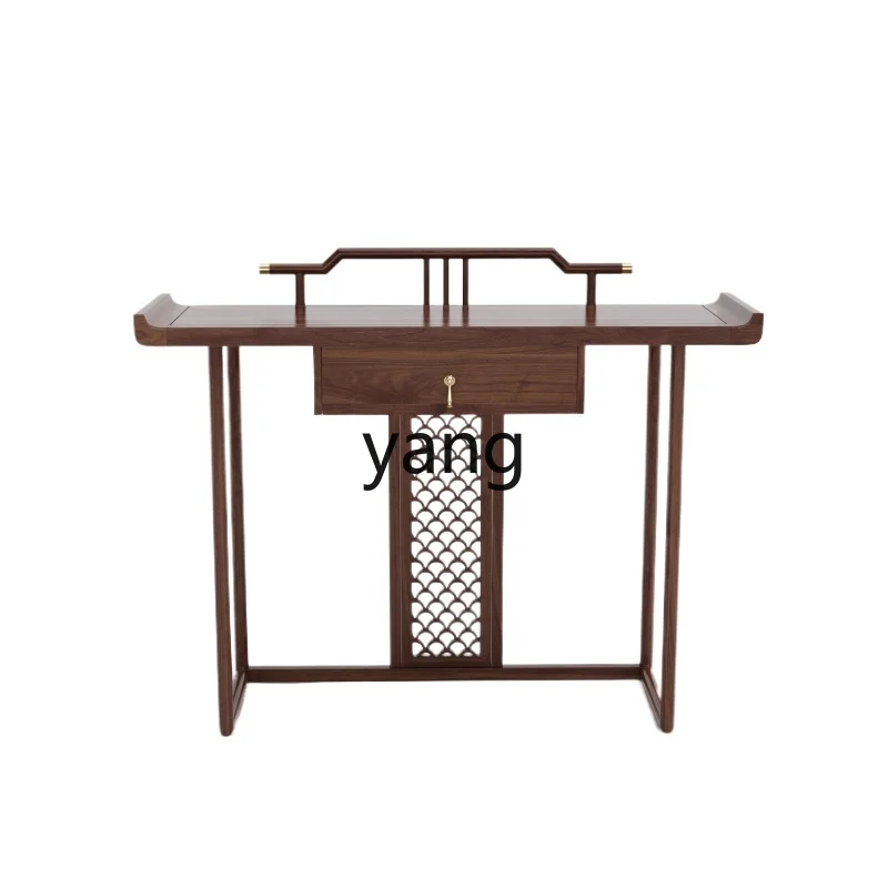 

LMM New Chinese Entrance Solid Wood Decorative Entrance Hall Partition Cabinet Sideboard