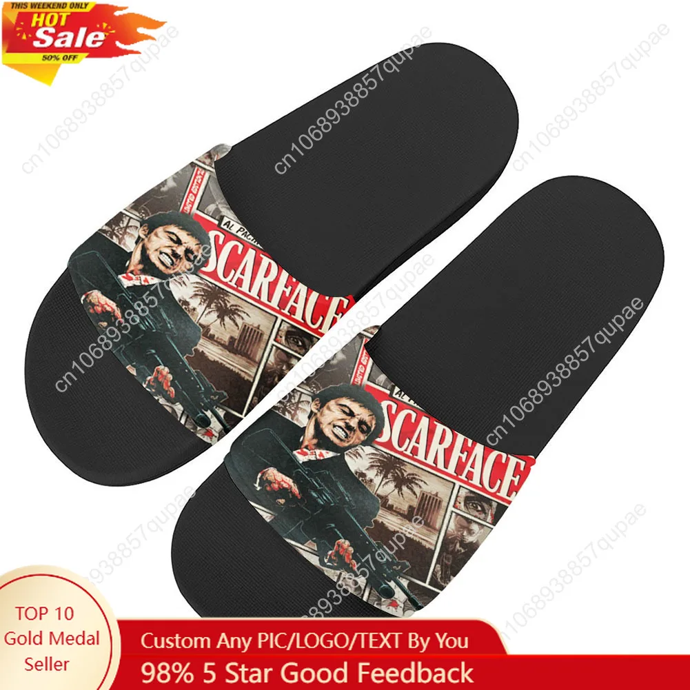 

Scarface Slippers Home Outdoor Water Shoes Hot Movie Tony Montana Al Pacino Men Women Beach Pool Sandals Summer Custom slippers