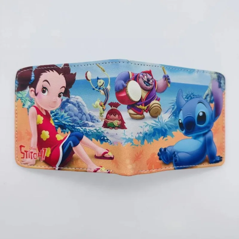 Monedero portátil de Anime Stitch para niñas y niños, cartera elegante y Simple, cosas lindas, Kawaii, gran capacidad, nuevo