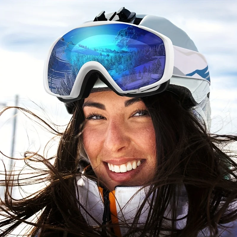 OutdoorMaster Ski Goggles with Cover Snowboard Snow Goggles OTG Anti-Fog