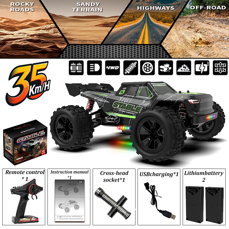 

Внедорожный высокоскоростной полноприводный автомобиль с дистанционным управлением JJRC8831, большой внедорожник-монстр, подарок для детей