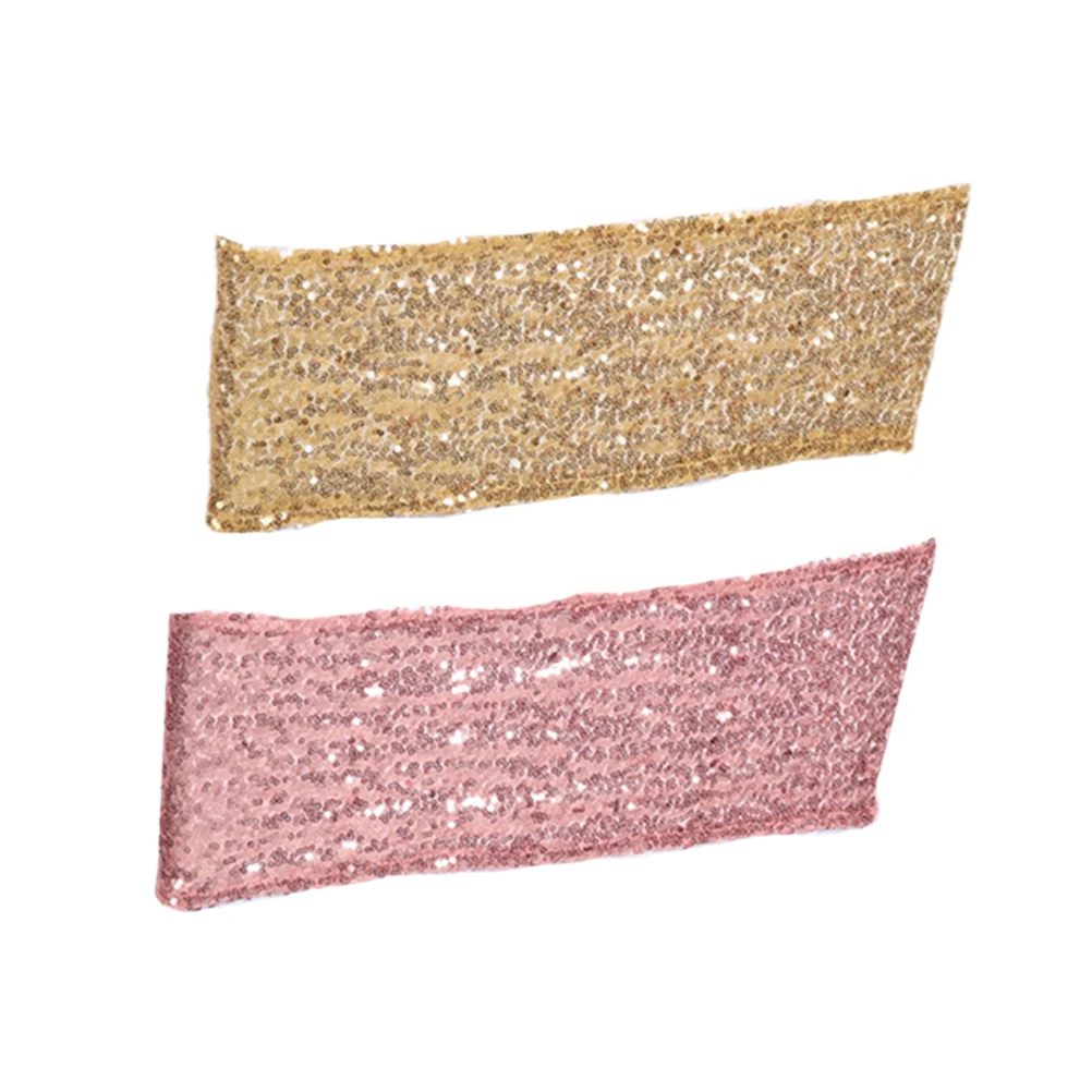 

12Pcs Chair Coverings Strap Ribbon Polyester Elastic Band Stretch Seat Decor Wedding Party Chair Back Decoration Ribbon