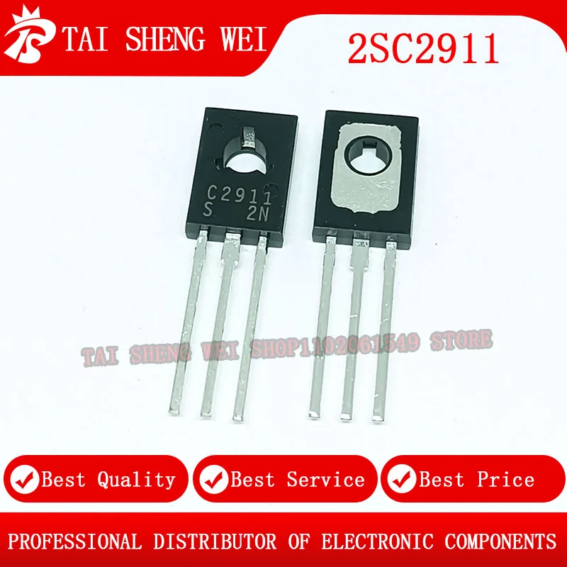 10pcs A1209 2SA1209 C2911 2SC2911 TO-126 Power pair tube New Original