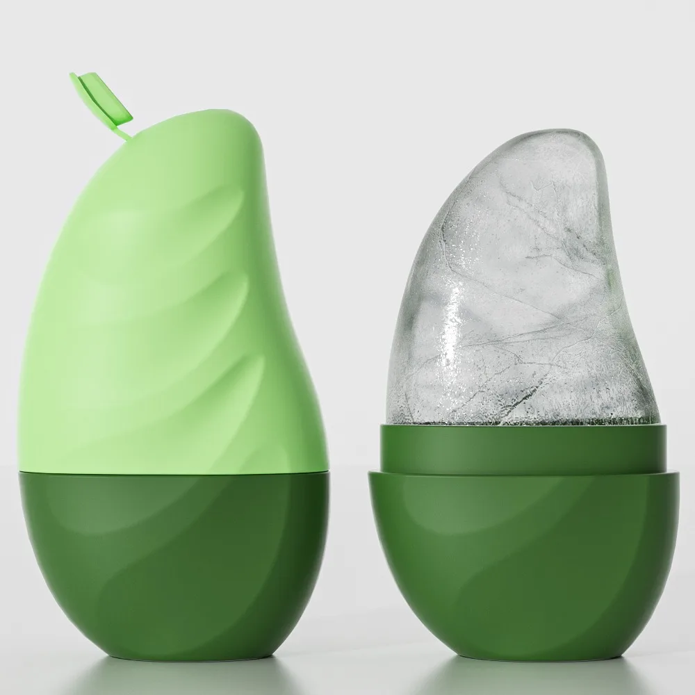 Forma de manga silicone cubo de gelo facial rosto grade de gelo beleza molde de gelo rolo de massagem facial resfriamento hidratante ferramenta de cuidados com a pele