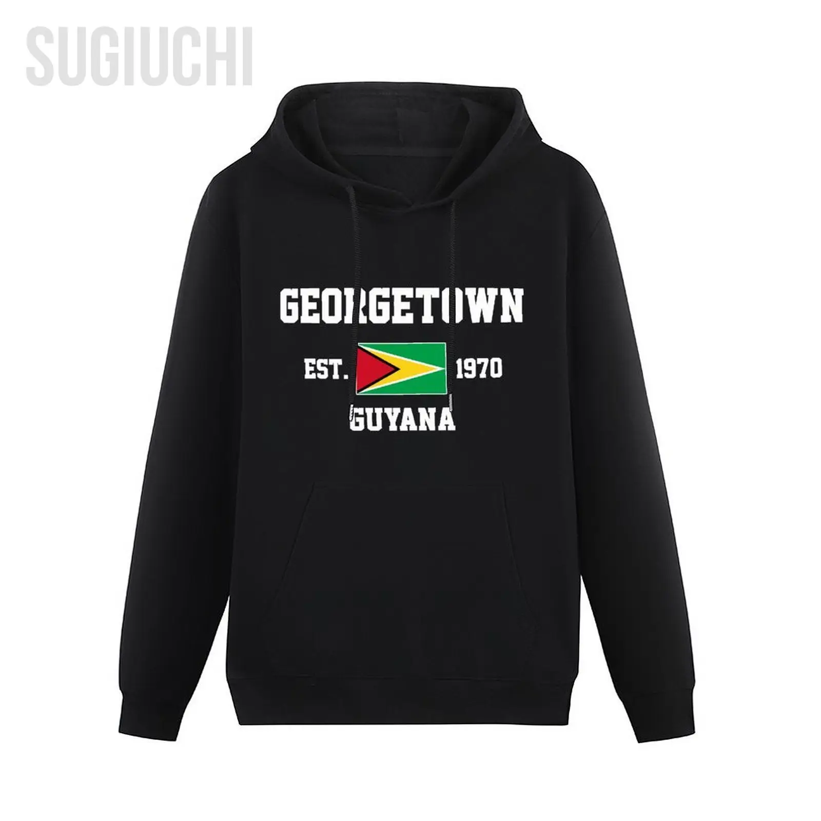 Men Women Hoodies Guyana EST.1970 Georgetown Capital Hoodie Pullover Hooded Hip Hop Sweatshirt Cotton Unisex