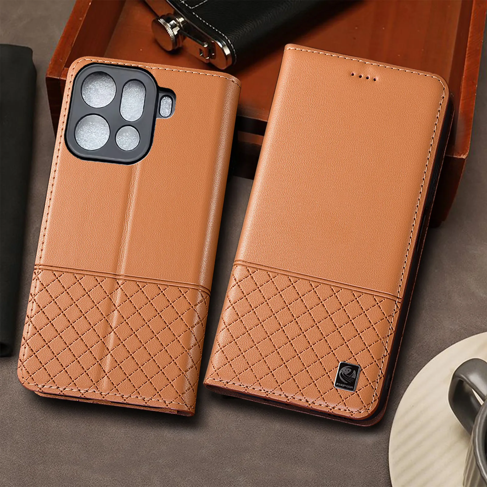 

Genuine Leather Phone Case For OPPO Find X5 X6 X7 X8 X8S X9 Pro Plus Ultra Lite Nappa Horse Pattern Of Flip Cover Case Cowhide