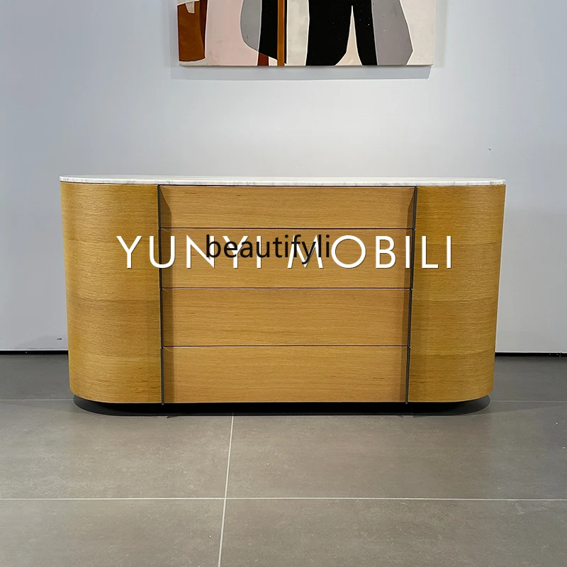 

French style, bedroom cabinet, entrance dining side cabinet, designer Italian marble chest of drawers