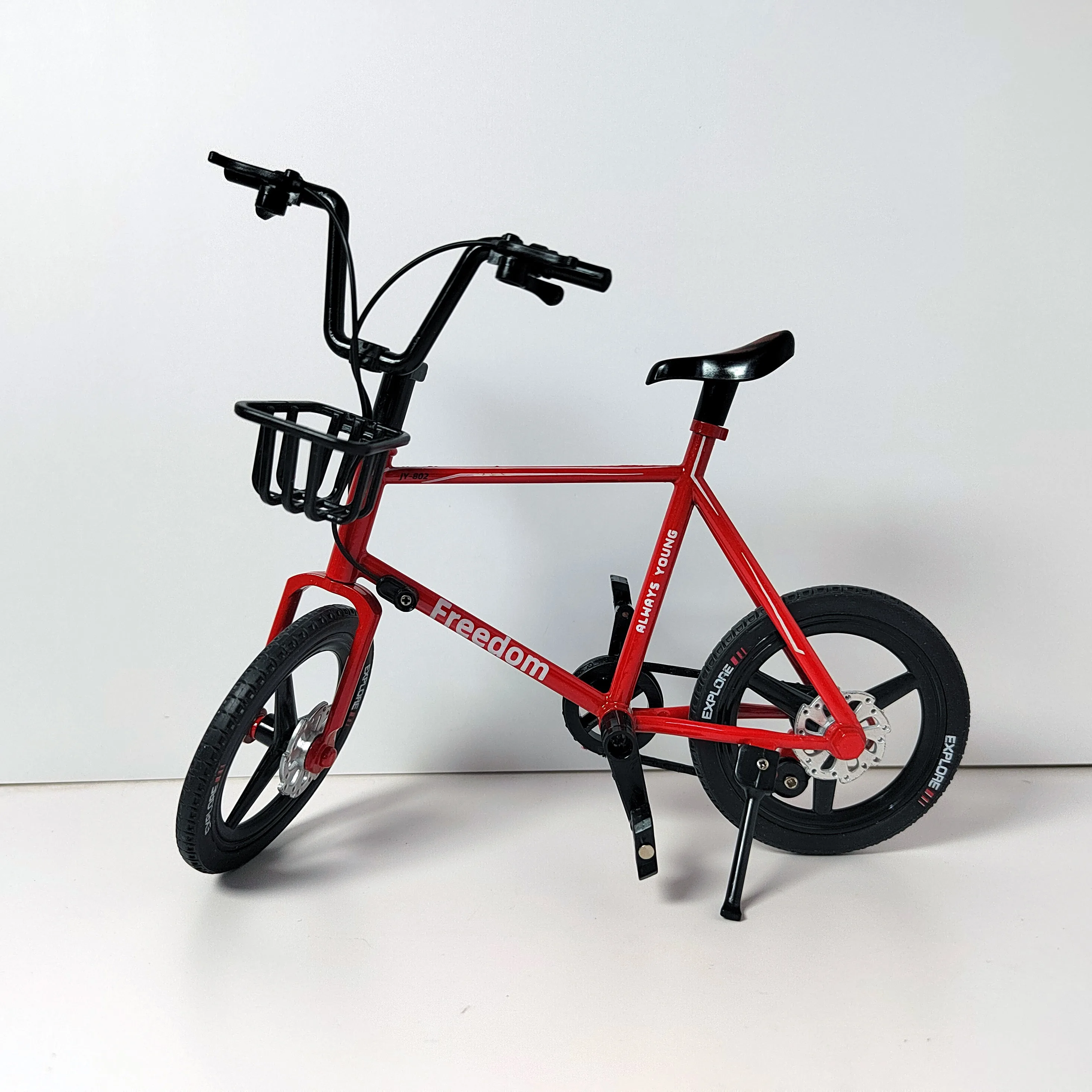 1:8 Mini modello di bicicletta in lega pressofuso dito Mountain Metal Bike pressofusione simulazione collezione regali giocattoli per ragazzi