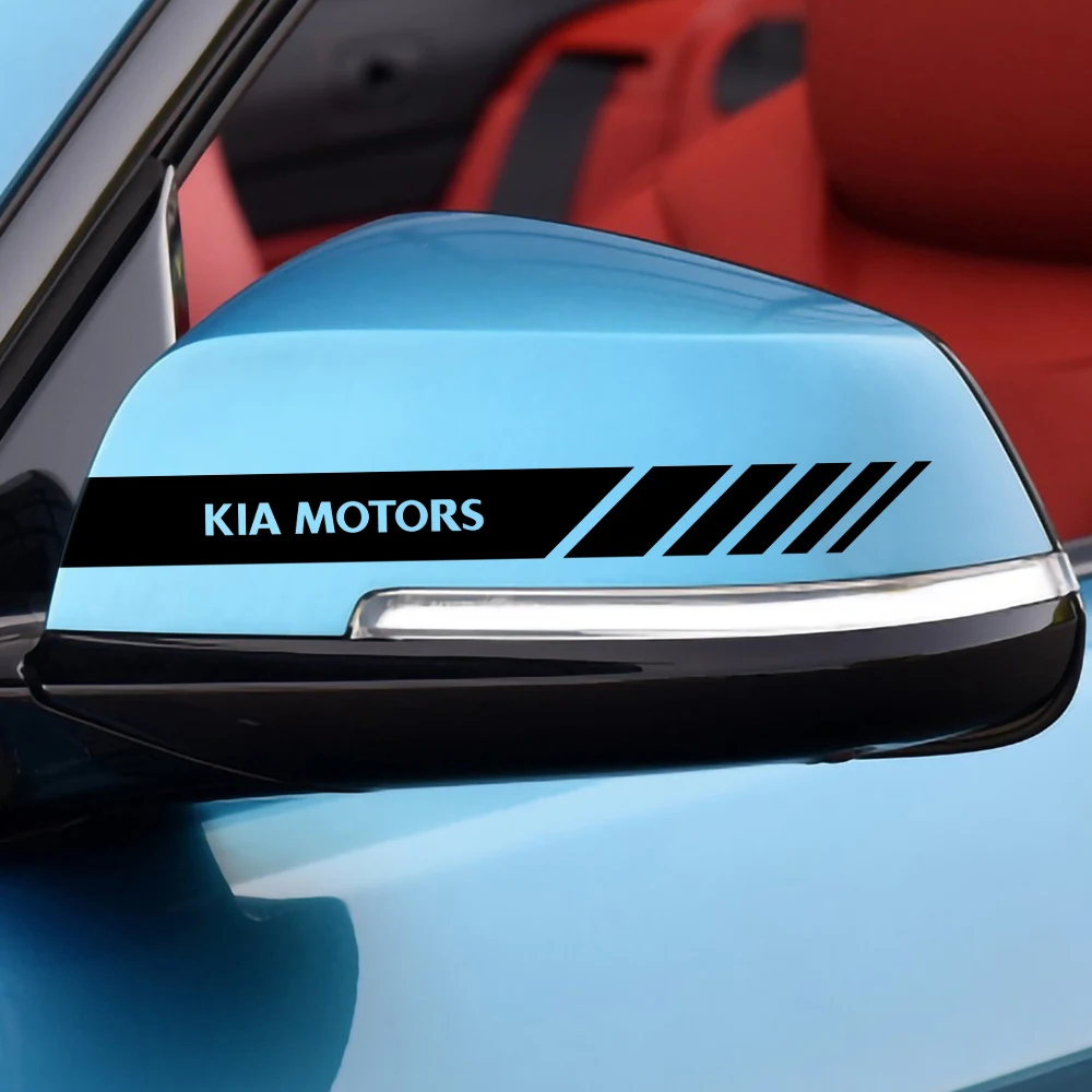 2PCS Car Rearview Mirror Sticker For KIA Sportage Ceed Sorento Cerato Optima Picanto Rio Niro Soul K Auto Decoration Accessories