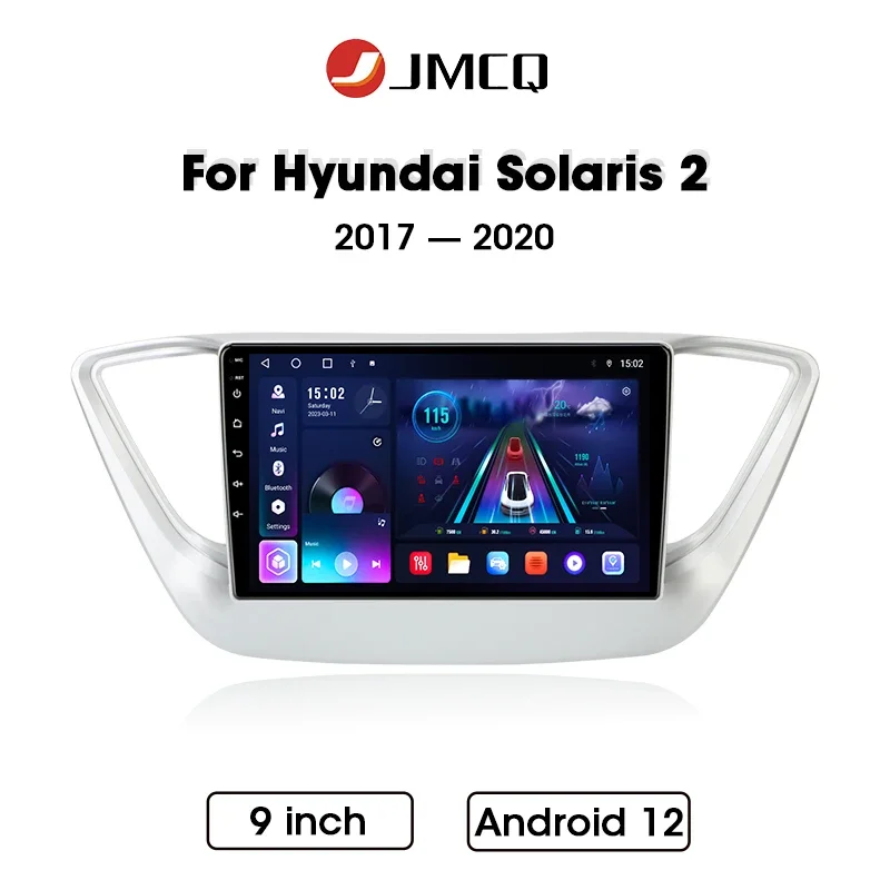 

JMCQ 9" Android12 Carplay For Hyundai Solaris 2017 2018 2019 2020 2021 2022 2023 Car Radio 2Din Multimedia Player Head Unit Navi