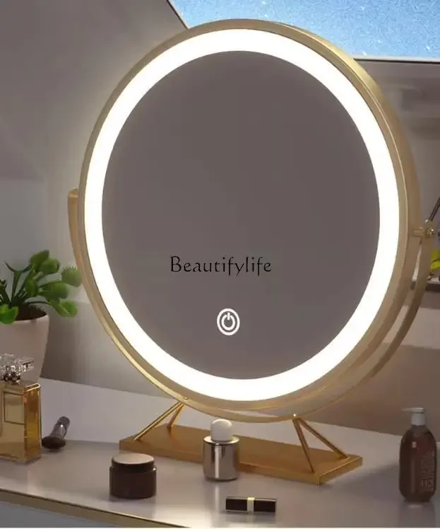 

Dressing Table Makeup Mirror, Led Desktop with Light Fill Light, Dormitory Students Large Mirror