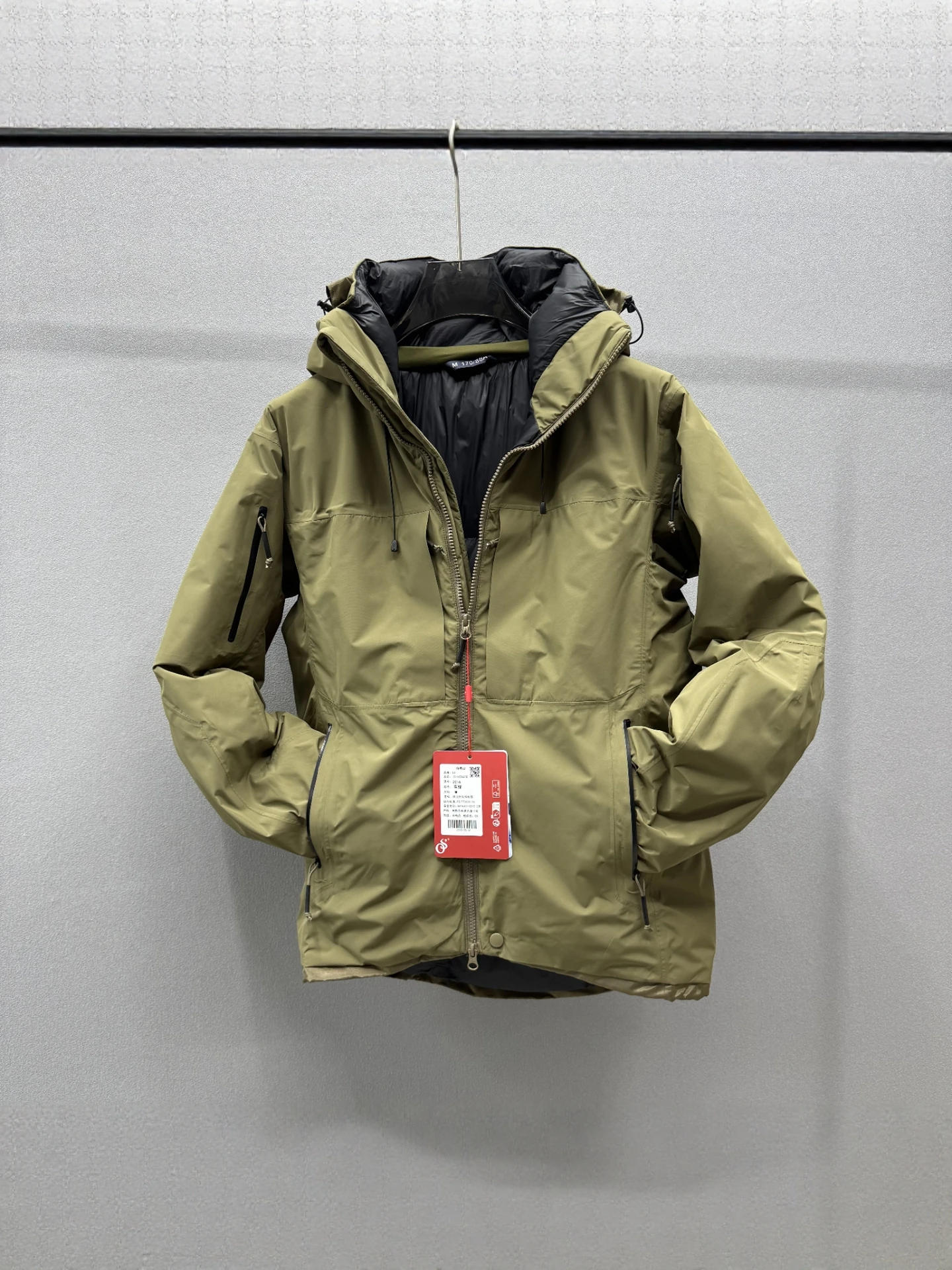 

Men's Outdoor Snow Skiing Commuting down Jaet Windproof Waterproof Full Glue Hard ell 90 Du down Filling Warm Thiened