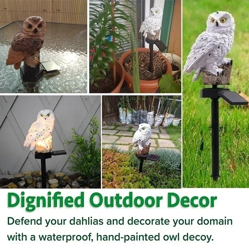 مقاوم للماء الطاقة الشمسية LED حديقة مسار الضوء في الهواء الطلق الحديقة البومة الحيوان زخرفة أضواء الشمسية لتزيين الفناء