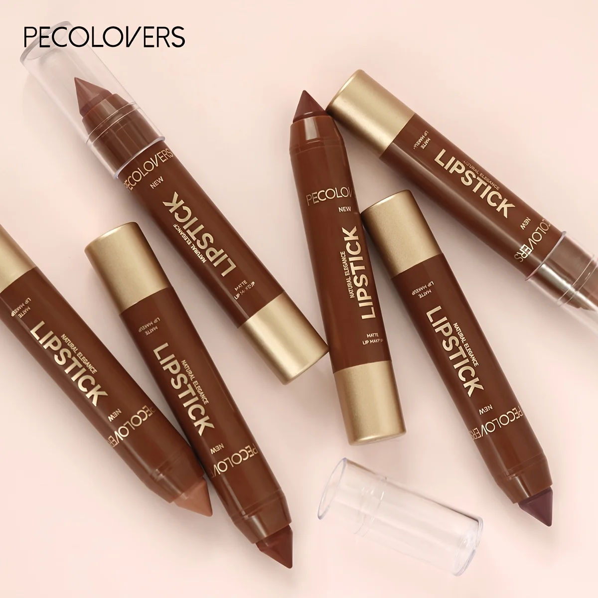 Velvet Lip Liner Crayon, mattierter, konischer Lippenstiftstift mit Farbverlauf, wasserfestes, nicht klebendes, konturierendes Lippen-Make-up, gemischtes Farbsystem