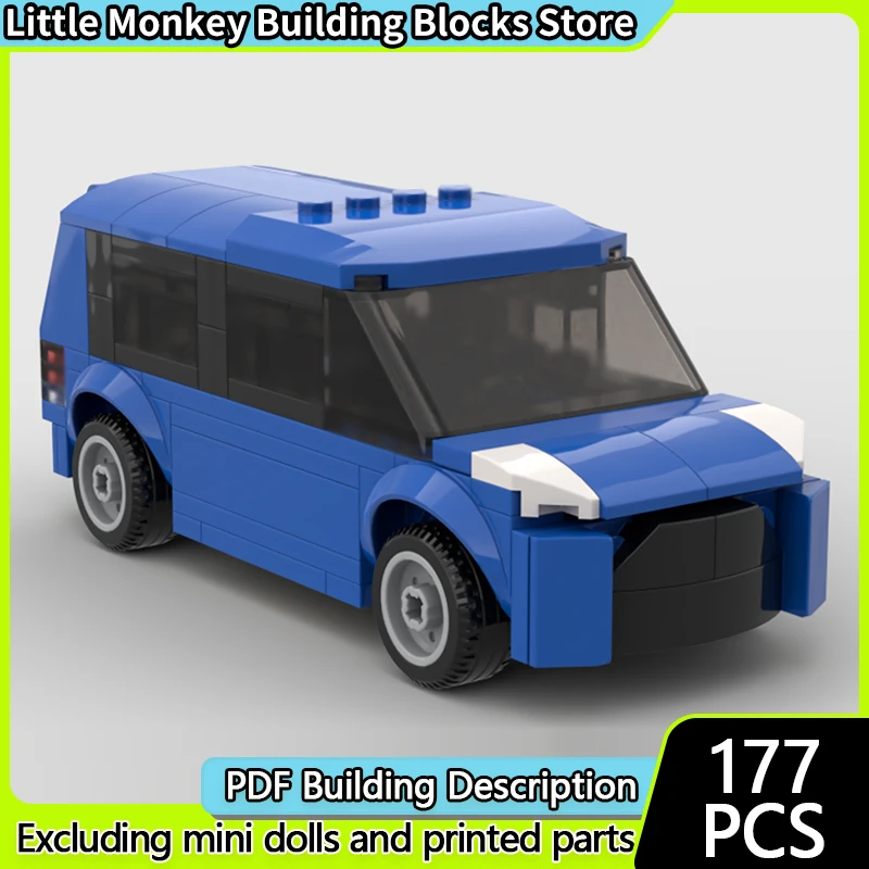

Speed Racing Car Model MOC Building Bricks Blue Small Sedan Modular Technology Children Holiday Gifts Assemble Toys Suit