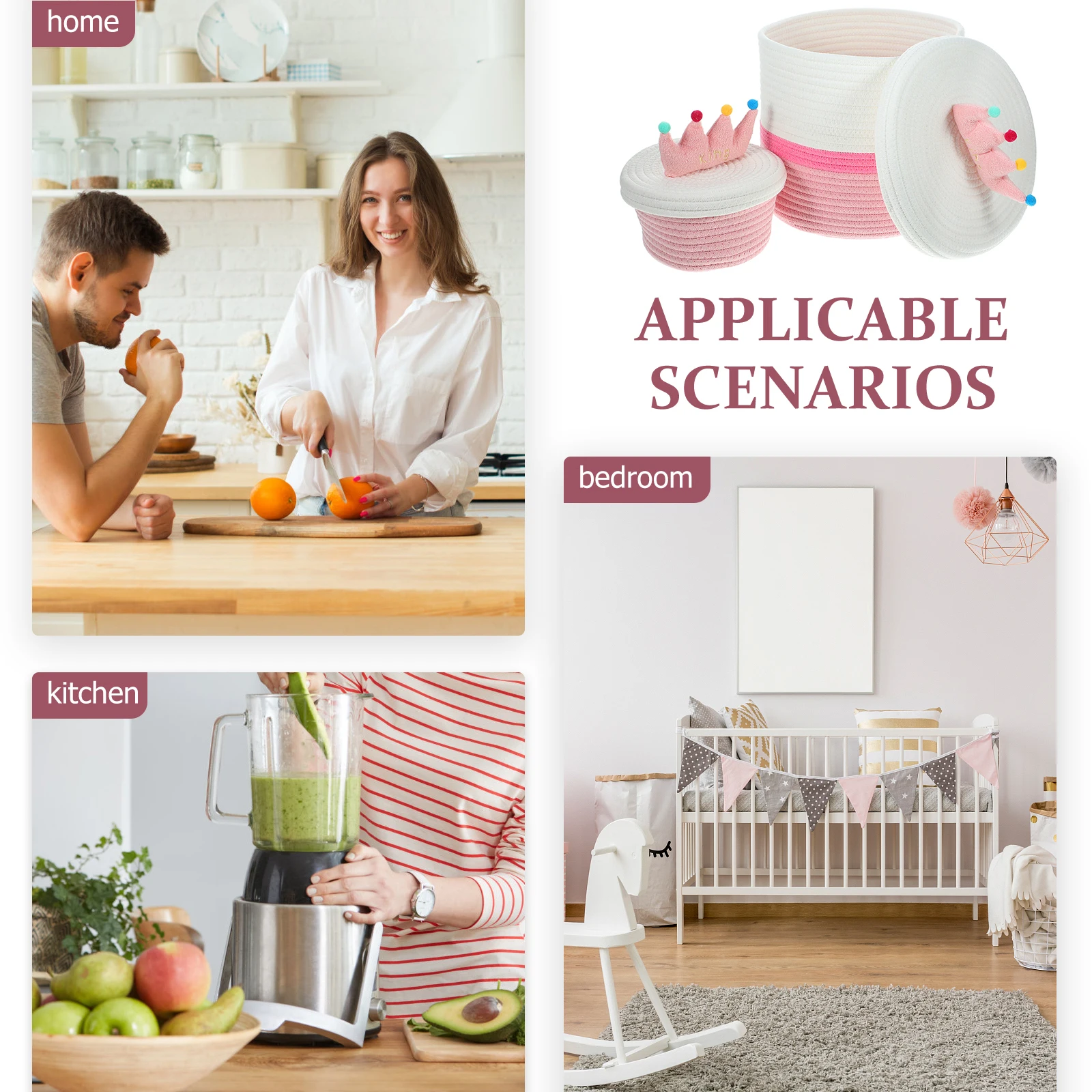 

2pcs Woven Storage Basket With Lid Decorative Mini Baskets For Home Organizing Small Basket Small Woven Baskets For Storage Key