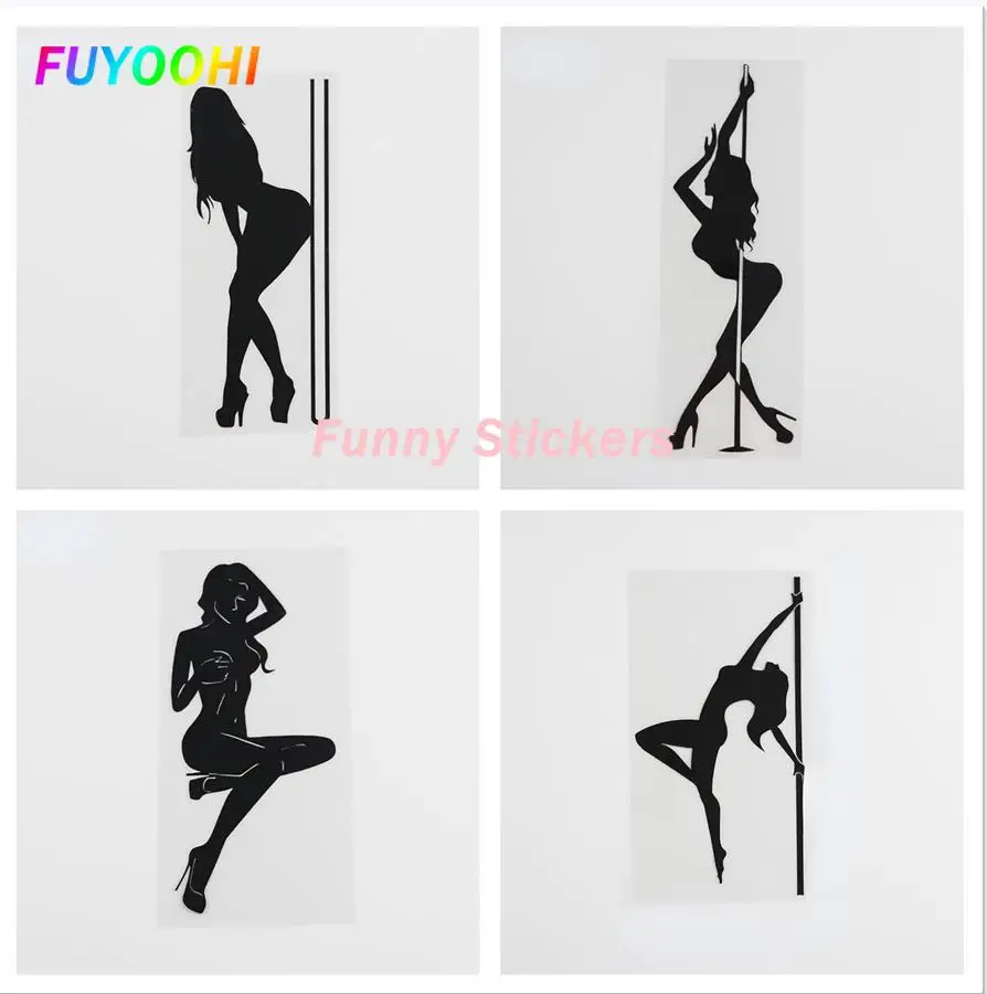 FUYOOHI Play Stickers Creativity Stripper Sexy Naked Girl Dance Decal Vinyl PVC Car Sticker Personalized Car Styling Decoration