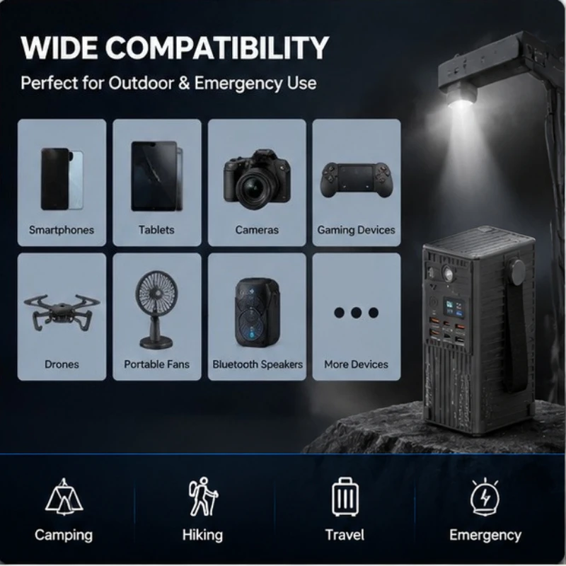 60000mAh 22.5W Container Power Bank Fast Charging Large Capacity Mobile Power Supply Outdoor Lighting Mobile Power Supply