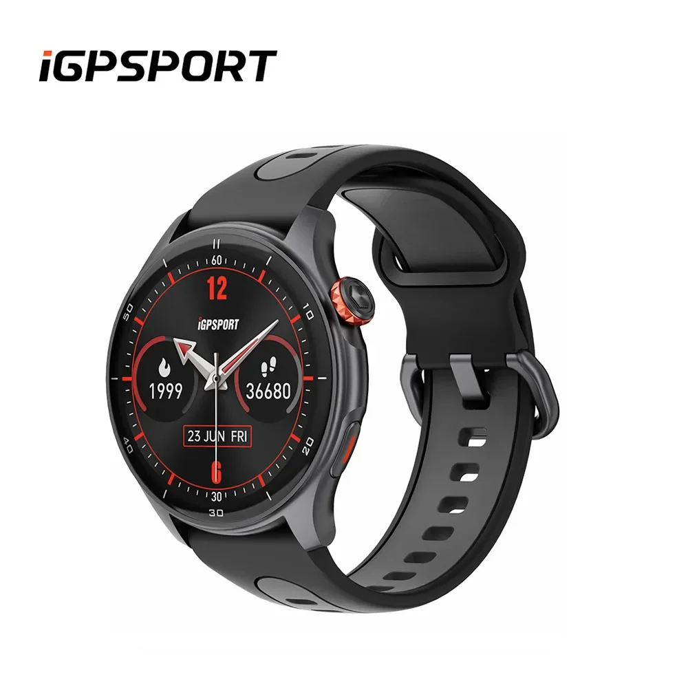IGPSPORT LW10 Smartwatch 1,43 pouces surveillance de la fréquence cardiaque en cours d'exécution cyclisme Smartwatch avec moniteur d'oxygène dans le sang/fréquence cardiaque