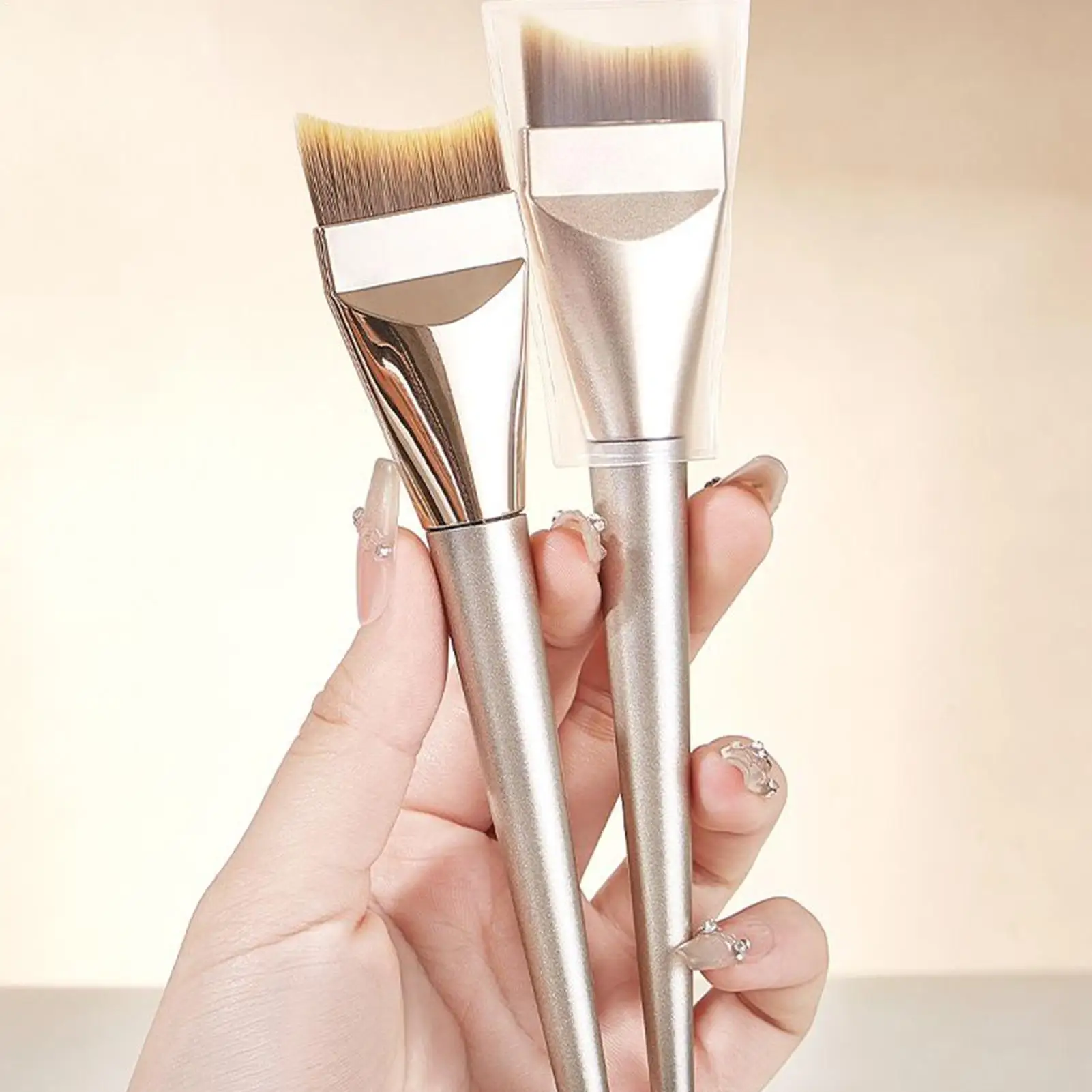 Flat Foundation Brush multifunctional Wet Dry Use Concealer brush Liquid Foundation Brush for Blending Liquid Cream Teens Girl
