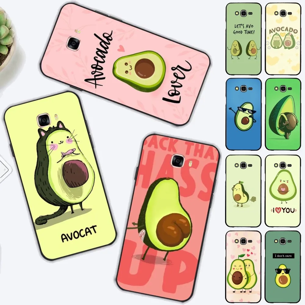 Cute Cartoon Avocado Food Phone Case For Samsung J 7 plus 7core J7 neo J6 plus prime J6 J4 J5 Mobile Cover