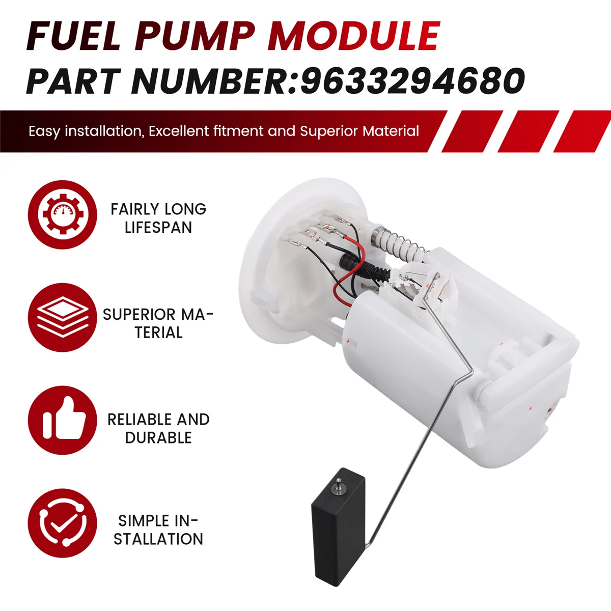 

NEW_9633294680 Модуль автомобильного топливного насоса для Peugeot 206 607 Partner Citroen