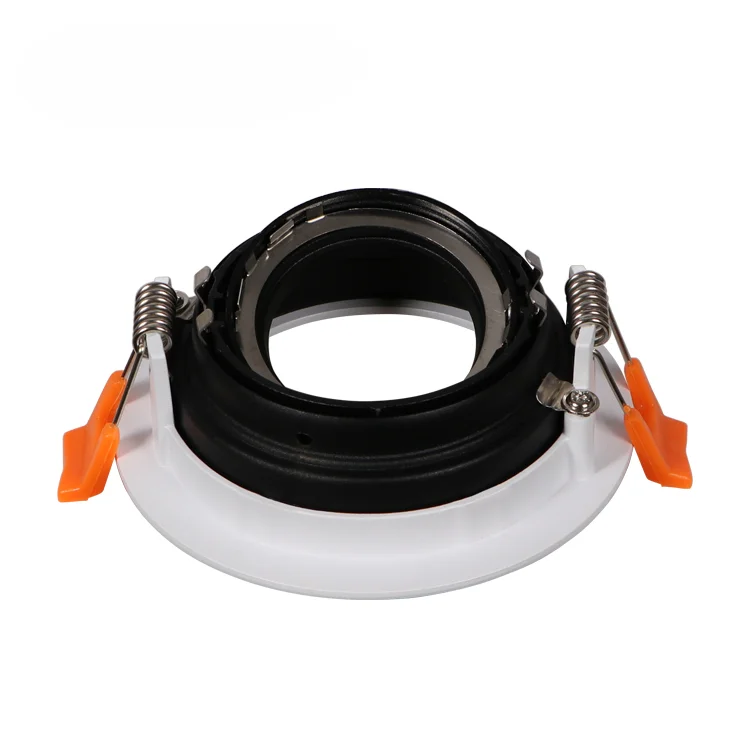 Simple Double Color Style MR16 Spotlight Housing Hole 75mm GU10 LED Module Round Back Clip Recessed Down Light Frame Home Decor