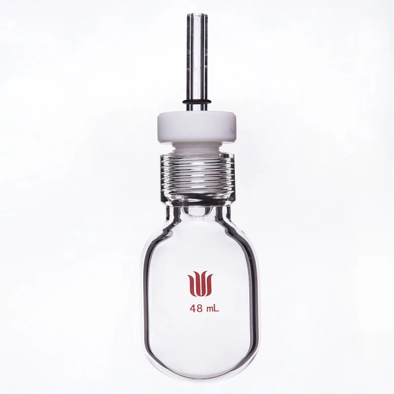 

SYNTHWARE Thick walled pressure resistant bottle with gas/vacuum interface, 15# PTFE internal thread plug, P24