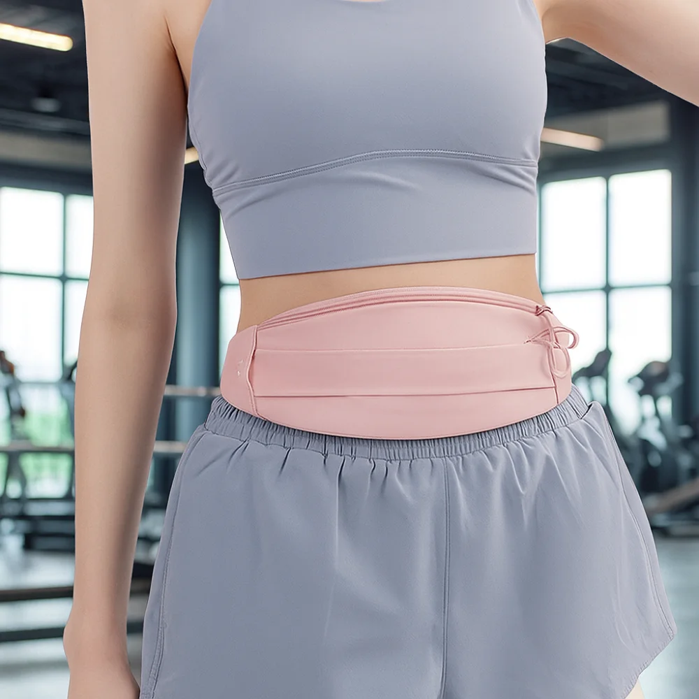 Ultra-Thin Sport Mobile Waist Bag Close Fitting Multifunctional Running Waist Bag Storage Breathable Sports Phone Bag Men Women