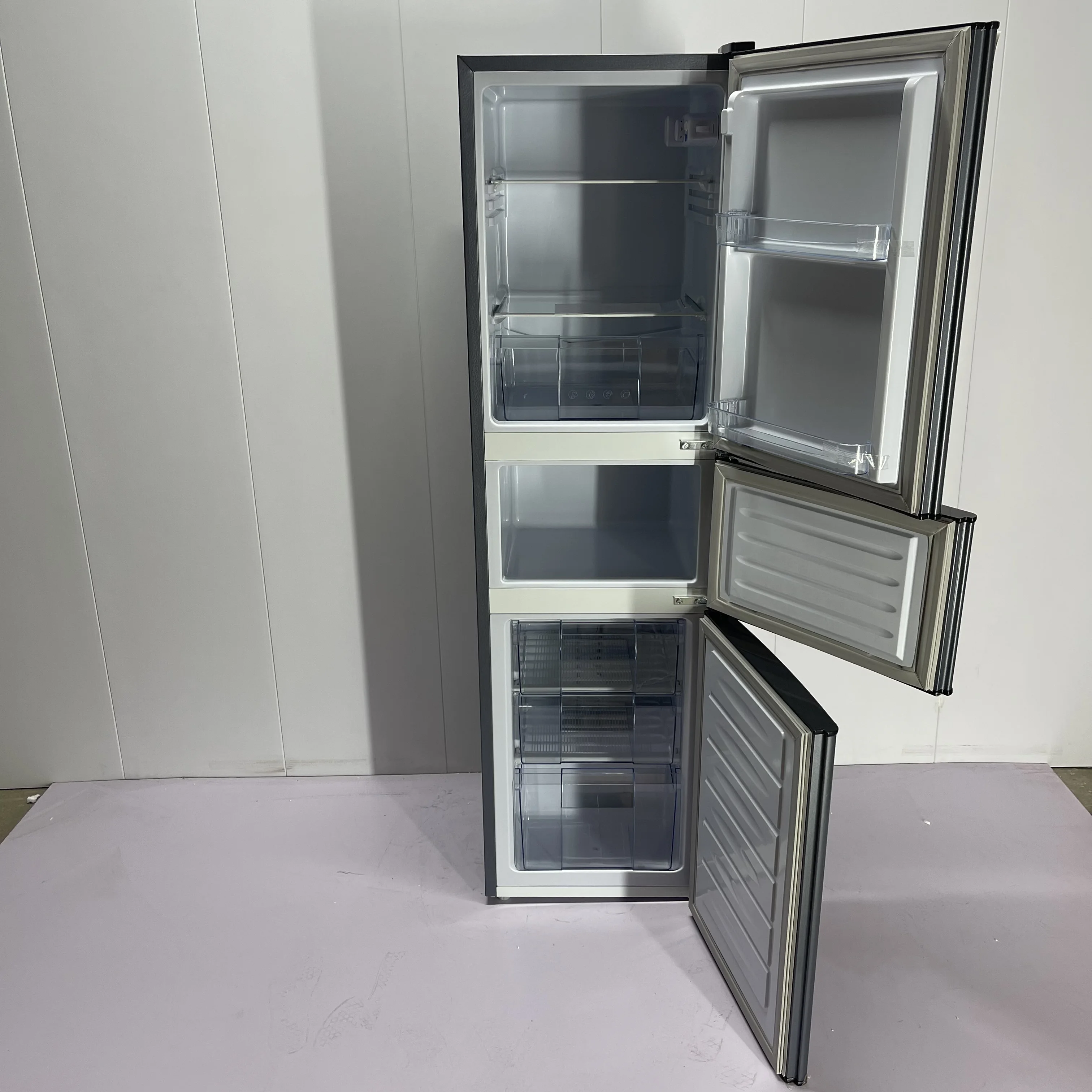 forBCD-238S Hot sale three door larger volume household modern style 220V/50Hz manual deforest refrigerator