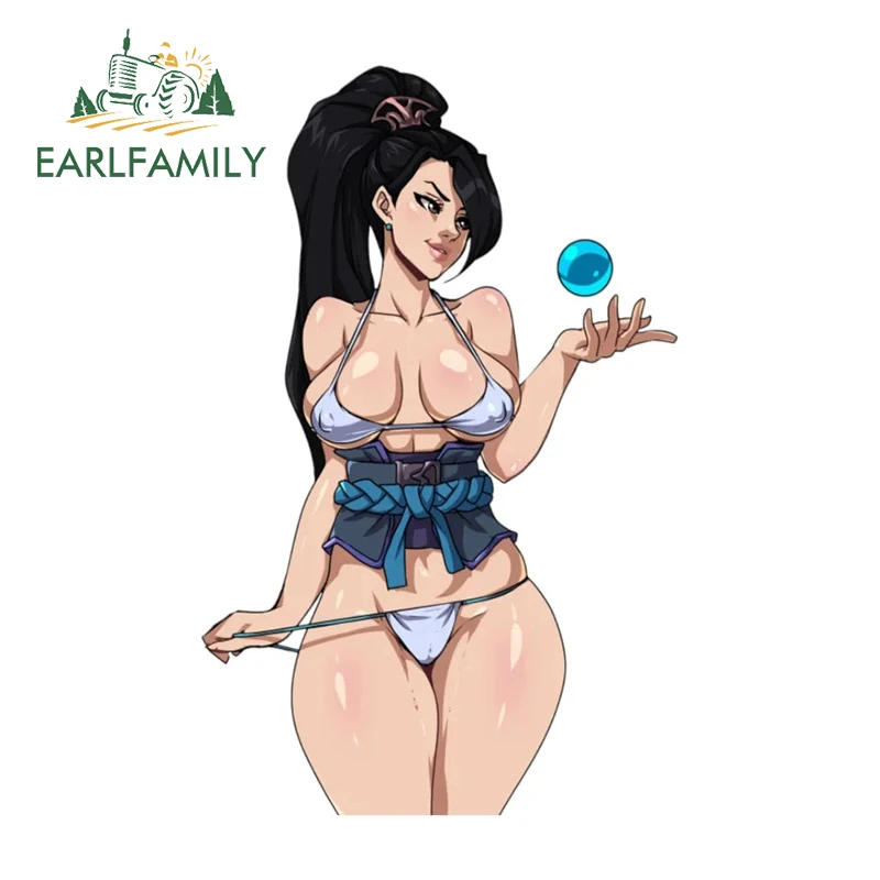 

EARLFAMILY 13cm x 8.5cm Valorant Sage Sexy NSFW Car Sticker Personality Camper Decal Waterproof Hentai RV VAN Occlusion Scratch