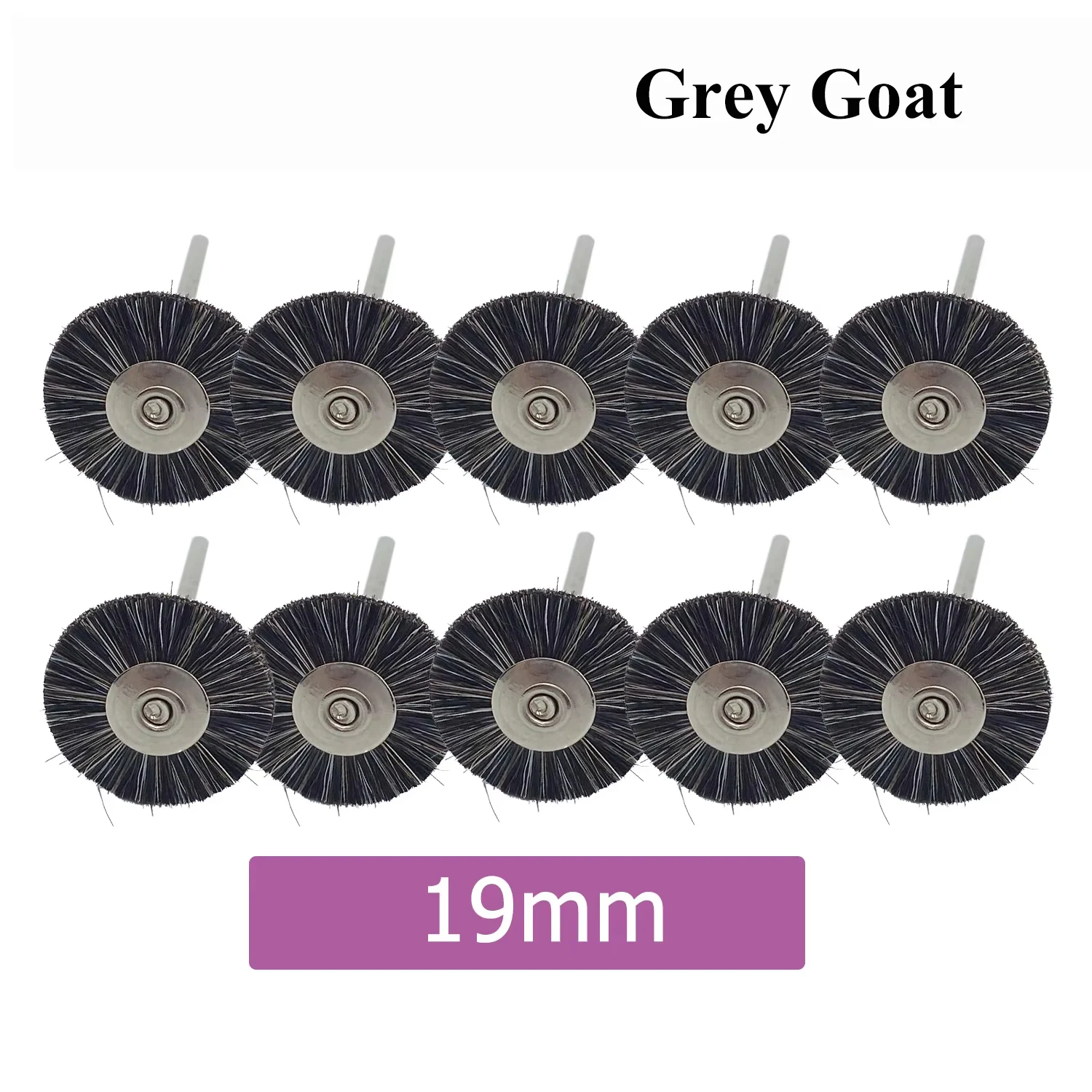 10 Teile/beutel Dental Odontologia Polieren Pinsel Rad Dreh Werkzeuge 2,35mm HP Schaft Wolle Ziege Baumwolle Schwarz Buff Zahnmedizin Laborator
