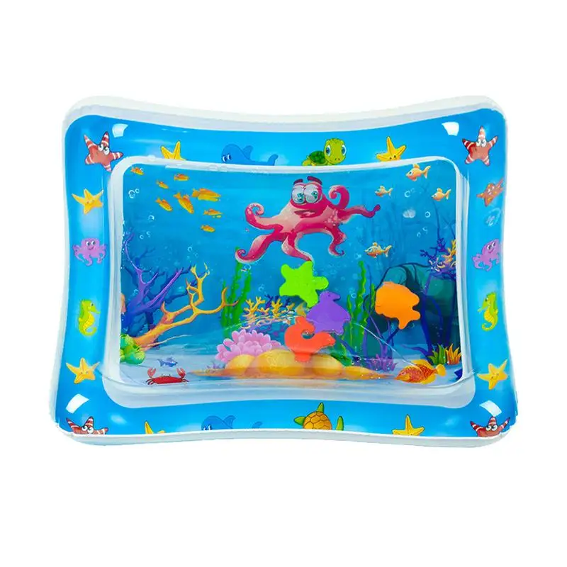 Thickened Water Sensor Play Mat For Cats With Fish Sea Ocean Theme Feel Cool Comfort Sensor Water Playmat For Pet Play Toy pad