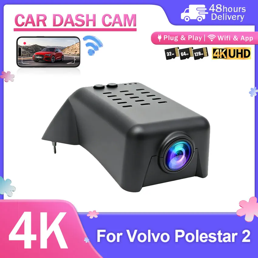 2160P 4K HD WIFI Plug and Play DVR Dash Cam For Volvo Polestar 2 2020-2026 APP Control Car Driving Video Recorder