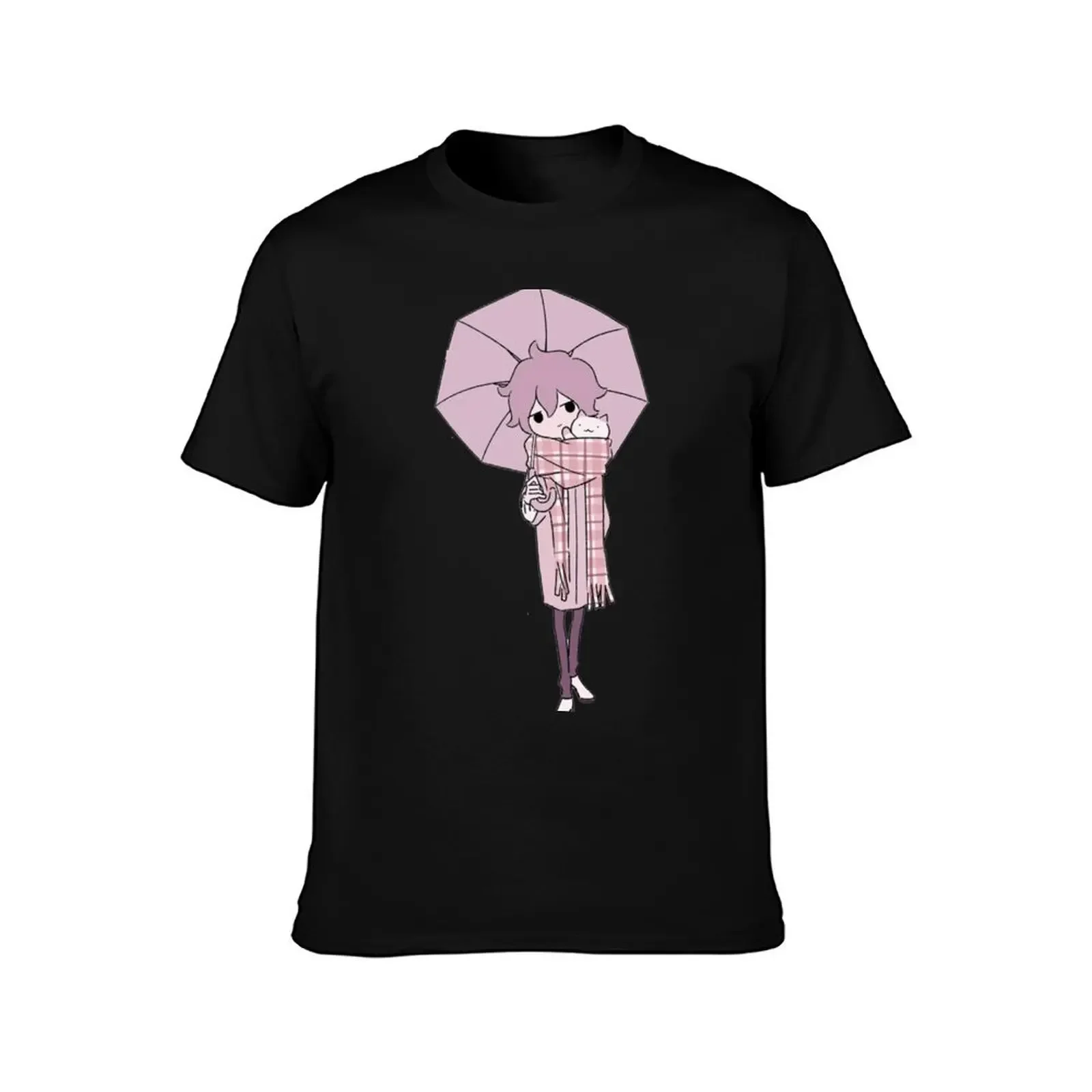 Scarf Sharing - No Snow [Fushigi Neko no Kyuu-chan] T-Shirt graphics anime tshirt funny costumes mens t shirts top quality