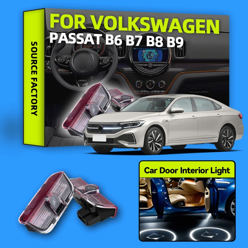 

2026 Для VW VOLKSWAGEN Новый новый 2 шт. Для VW Passat B6 B7 B8 B9 Touareg Golf 5 6 7 Jetta MK6 MK7 GTI R светодиодный проектор двери автомобиля Welco