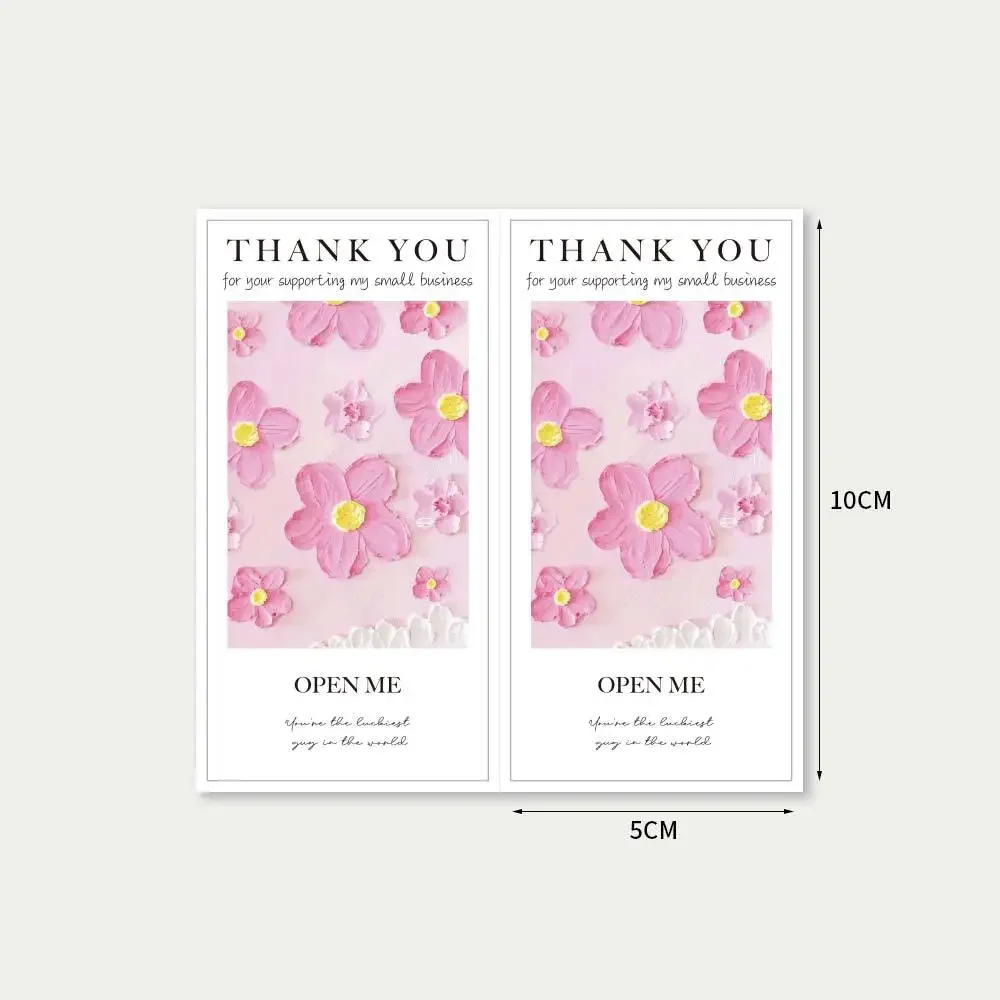 50pcs/pack Thank You for Your Supporting My Small Business Sticker Seal Label Thank You Handmade Merchandise Decoration Stickers