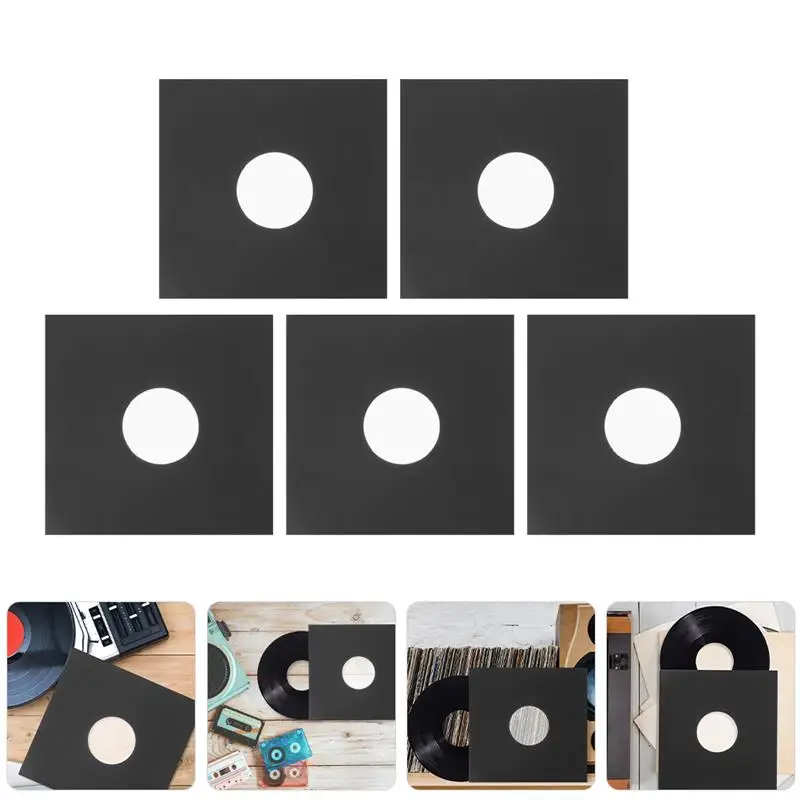 

6pcs Vinyl Record Storage Sleeves Album Protective Covers Kraft Paper Vinyl Record Jackets Anti-Static Record Bags