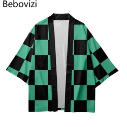 Japoński Cosplay samuraj sweter plażowy azjatyckich mężczyzn Harajuku odzież topy Kimono Plus rozmiar 6XL 5XL 4XL luźna K20