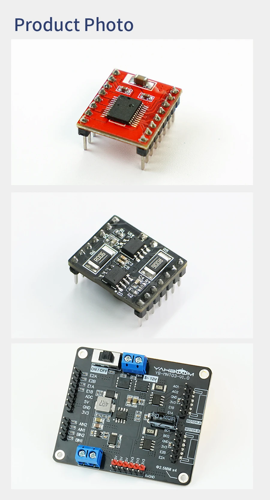 1 Satz Gleichstrom motorantrieb modul 2-Kanal-Roboterauto-Kit elektronisches Design Wettbewerb dedizierte Platine für DIY experimentelle Projekte – Detail 35